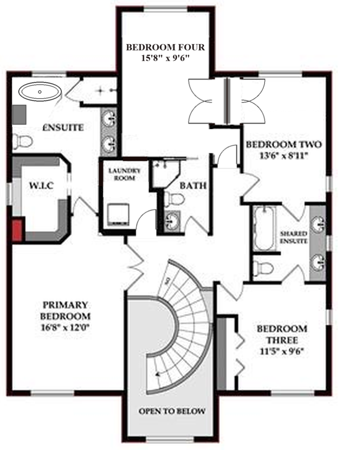 Upper floor plan